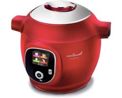 Intelligente multicooker - Elektrische kookpot - Maaltijden bereiden - 150 voorgeprogrammeerde recepten - 6 Liter - Rood