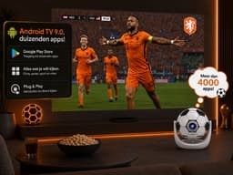 Lumistar Mini Beamer WK Editie - Voetbal Beamer - Alles-in-één Smart TV Projector - 2026 model - Android TV Besturingssysteem - WiFi & Bluetooth - 4k support - Beamer - Home Cinema — thumbnail 2