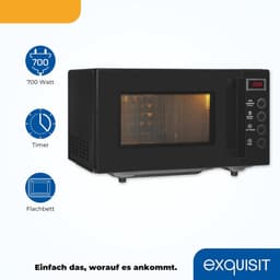 Magnetron - Keukenapparaat - Snel maaltijden opwarmen - Flatbed technologie - 20 liter capaciteit - Zwart — thumbnail 3