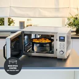 Multifunctionele Oven - Airfryer Magnetron - Gerechten Bereiden - 4-in-1 Functionaliteit - 25 Liter - Zilver — thumbnail 4