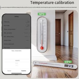 Slimme Thermostaat - App Bediening - Energie Besparen - Wekelijkse Programmering - 40m Draadloos - Zwart — thumbnail 4