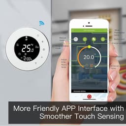 Slimme Thermostaat - Verwarming Bediening - Energie Besparen - App Bediening - 220 Volt - Wit — thumbnail 5