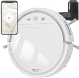 Smart Robot stofzuiger (wit) met borstels en dweil functie in gratis Tuya en Smartlife app. — thumbnail 1