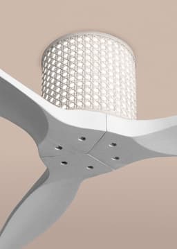 CREATE - Plafondventilator stil 40W (Ø132cm) - Sfeerlicht LED - Afstandsbediening - 6 snelheden - Programmeerbaar - WIND CALM CUSTOM RATTAN — thumbnail 4