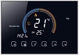 Slimme Thermostaat - Temperatuurregelaar - Comfortabel Huis - App Bediening - 86mm Box - Zilver — thumbnail 4