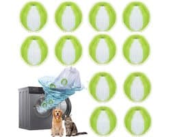12 Stuks - Haarvangers voor wasmachine - Droger Ballen Haarverwijderaar voor Wasdrogers en Wasmachine - Haarvanger Wasbollen - Vangt haar in de wasmachine - Anti Haar Droogballen - Herbruikbaar - Pluizenzeef voor het wassen van huisdierhaar