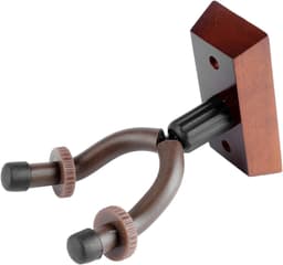 Gitaarhalsschommelhouder voor Wandmontage - Sterke Gitaarhaakhouder met Walnootbasis en Hoog Draagvermogen voor Muziekinstrumenten — thumbnail 2