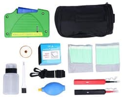 Professionele Reinigingsset voor Glasvezelverbindingen - 11 Stuks met Pen en Opbergdoos voor SC, FC, ST, LC en MU Connectoren