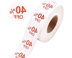 1000 Stuks Zelfklevende Stickers van 25mm met 40% Korting voor Verkooppromotie en Acties