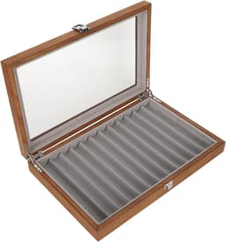 Elegante Houten Pennenhouder - Luxe Opbergdoos voor 12 Pennen, Perfect voor Thuis of Tentoonstelling — thumbnail 2