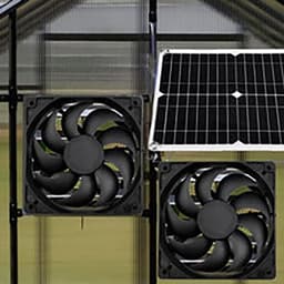 Zonnepaneel Ventilator - Uitlaatventilator Set - Ventilatie Creëren - Bedradingsvrij Ontwerp - 11 Inch - Zwart — thumbnail 3