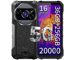 FOSSiBOT F115 Ultra Robuuste Smartphone 5G - 36GB RAM - 256GB ROM - 6.78 inch FHD+ Scherm - 20000 mAh 33W - IP68 Waterdicht Telefoon - Android 16 - 50MP + 36MP Camera, 64MP Nachtzicht - Bluetooth 5.4 - GPS NFC - Zwart