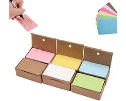 Set van 600 Lege Kaarten van Gekleurd Kraft Papier voor Creatief Knutselen en DIY Projecten