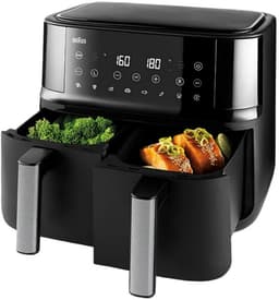 Braun TwinCook 3 Dubbele Airfryer - TD3030 - 8L - 2x4L Vaatwasbestendige Lades - Zwart — thumbnail 8