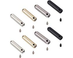24 Sets Schoenveters Tips in 4 Kleuren, Metaal Aglet Vervangingen voor DIY Reparatie en Creatief Ontwerp, Rechthoekige Kop