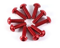 Kleurige M3 6-10mm Knop Rond Cilinder Hoofd Schroeven van Aluminium - Set van 10, Geschikt voor Diverse Toepassingen
