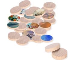 Onbewerkte Houten Schijven voor Creatieve DIY Projecten - 100 Stuks van 3CM voor Feestdecoratie, Spellen en Ambachten