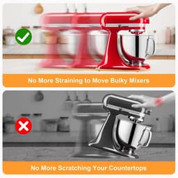 Mixer Mat - Apparaat Slider - Keukenwerk Vereenvoudigen - Soepele Verplaatsing - 34 x 21 cm - Natuurlijk — thumbnail 3