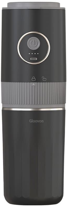 Gloovon® Draagbare Espressomachine - Met Elektrische Bonenmaler - Alles-in-één 4-in-1 Koffiezetapparaat - USB Oplaadbaar - Draadloos voor Auto & Camping - RVS — thumbnail 1
