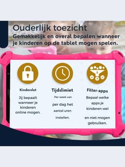 Nexvo® Kindertablet Deplay - Kinder Tablet Deplay - Kindertablet Deplay Pro - Roze - 23cm x 13cm x 1cm — thumbnail 5