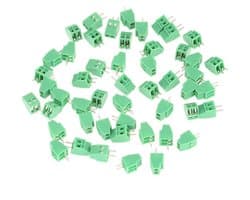 50 Stuks Universele Schroefterminal Blokken 2.54mm Pitch voor PCB Aansluitingen en Bedrading