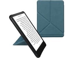 E-reader hoes - E-reader cover - Bescherming apparaat - Opvouwbare standaard - 18 x 13 x 1.4 cm - Petrol