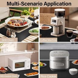 Hittebestendige Mat Beschermmat - Brandwerende Onderlegger voor Aanrecht en Tafel - 60x40 cm Siliconen Glasvezel - Antislip Keukenmat voor Oven, Airfryer, Koffiemachine en BBQ - Warmtebestendige Onderlegmat Keuken Bescherming — thumbnail 5