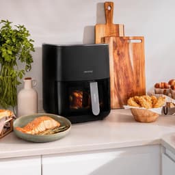Heteluchtfriteuse met Venster - Airfryer Gezond - Gezond Koken - 65 Liter Capaciteit - 1700 Watt - Zwart — thumbnail 3