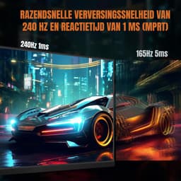 YOR® Gaming Monitor 240hz - Gaming Monitor - Zwart - ‎‎16cm x 56cm x 42cm — thumbnail 3