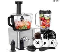 Keukenmachine - Foodprocessor Mixer - Koken en Bakken - 11-in-1 Functionaliteit - 3.2 Liter Kom - Zilver