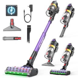 Elekiatech Steelstofzuiger- 45000Pa- 60Minuten Gebruikstijd-8 Kegel Filtersysteem Steelstofzuiger Draadloos - 1,6 L Stofbak - 2200 mAh Accu - voor Tapijten en Harde Vloere — thumbnail 1