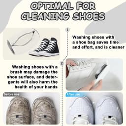 Schoenwaszak, wasmachine waszak, schoenen-wasmachine, droger, crèmekleurig, 2 stuks — thumbnail 2