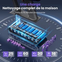 Draadloze Accustofzuiger 58 kPa met Dierenborstel en Haartrimmer – 75 Min Looptijd, LED-display, 6-traps Filtratie, Flexibele Slang, 1,6 L Stofreservoir — thumbnail 3
