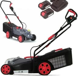 Accu grasmaaier - Elektrische maaier - Gazon onderhoud - 2x 20V systeem - 340 mm snijbreedte - Zwart — thumbnail 1