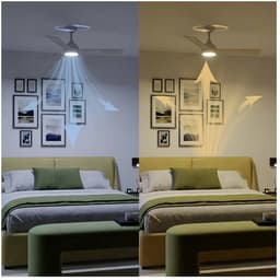 Philips Civx Plafondventilator met LED-lamp - 3 Bladen - Diameter: 132cm - Drie tinten wit licht (3000K / 4300K / 6500K) - Dimbaar tot 10% - Afstandsbediening - Wit of Licht hout - 2500 Lumen — thumbnail 3