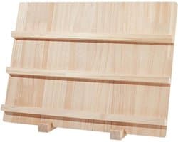 Houten Oorbellen Display Stand met 3 Lagen, Sieradenhouder voor Oorbellen en Visitekaartjes, Perfect voor Thuis en Winkels, 40x14.3x30cm