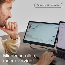 Screenmate® Flip Portable Monitor 15,6” - Draagbare Monitor met Beschermhoes - Extra Scherm Laptop - Draagbaar Beeldscherm - Zwart — thumbnail 3