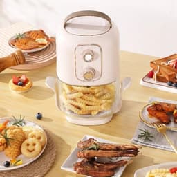 Seth Select Airfryer Glas 2,5 Liter – Hetelucht friteuse - Olievrije Friteuse – Transparant Design – Stil & Compact — thumbnail 6