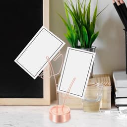 Memo Houder met Tropisch Blad Ontwerp - Multifunctionele Kaarthouder en Foto Clip voor Restaurant, Kantoor en Café in Roségoud — thumbnail 5