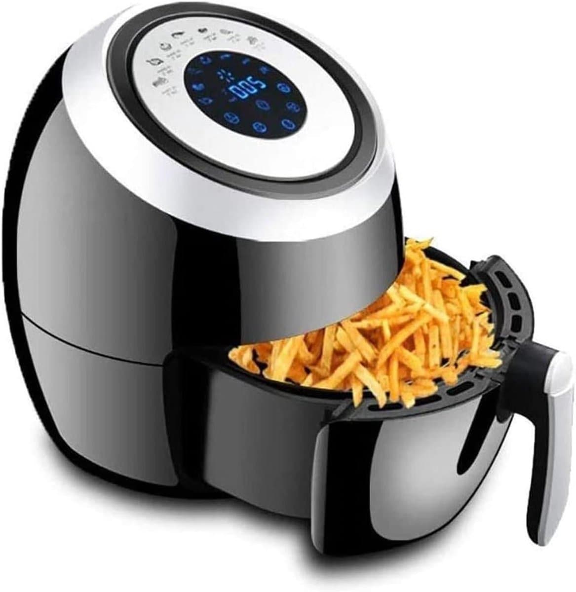 Heteluchtfriteuse - Kleine friteuse - Gezond koken - 360 graden circulatie - 3.6 liter - Zwart — afbeelding 1