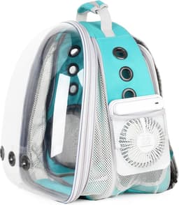 KZQ Mini Ventilator Voor Huisdierendrager Rugzak En Luchtkoepel Rugzak - Geschikt Voor Katten En Honden - Goedgekeurd Voor Vliegreizen - Voor Reizen Wandelen En Buiten - Wit — thumbnail 5
