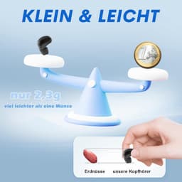 carmdering - Onzichtbare Oordopjes - Mini Draadloze Sleep Headphones - In-Ear Wireless Earbuds - Fysieke Ruisonderdrukking Ergonomisch Voor Kleine Oren - Comfortabel Slapen En Sporten - 1 Paar — thumbnail 3