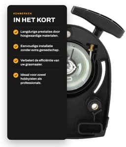 Dailygoods- Repeteerstarter Hoogwaardige Vervanging - Grasmaaier - Motor - Duurzaam - Hoge Hardheid - Goede Sterkte - Startmotor — thumbnail 3