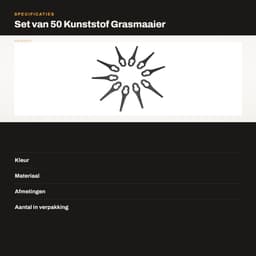Dailygoods- Grassnijmes 50 Stuks - Kunststof Mes - Duurzaam - Antiroest - Hoge Efficiëntie - Eenvoudig te Installeren - Grasmaaier — thumbnail 4