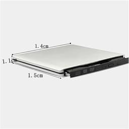 Externe DVD Speler - USB DVD Station - Films Kijken - Ultradun Ontwerp - 14.5 cm - Zilver — thumbnail 2
