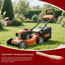 Grasmaaierdek schraper - Tuin schraper - Gazon onderhoud - Versterkte borstel - 40.5 cm - Houten borstel — thumbnail 4