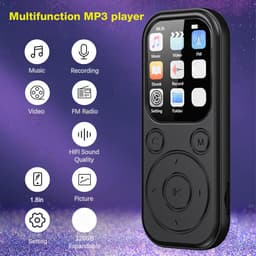 MP3 Speler - Muziekspeler Digitale Audio - Reizen Muziek Luisteren - 128 GB Uitbreidbaar - 2.01 Inch IPS Scherm - Zwart — thumbnail 2