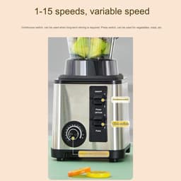 Keukenmachine - Commerciële Blender - Grote Porties Maken - 15 Snelheidsstanden - 3 Liter Capaciteit - Zilver — thumbnail 2