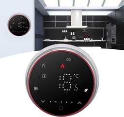 Slimme Thermostaat - Draadloze WiFi - Verwarming Regelen - Zeer Nauwkeurig - 13mm Dun - Zwart — thumbnail 5