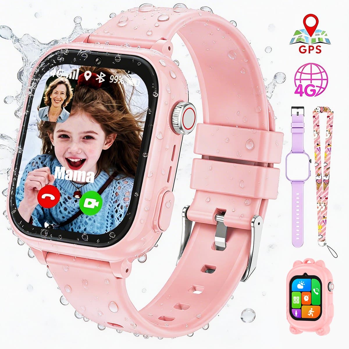 Vashoy T53-Kinderhorloge-Nieuwe smartwatches voor kinderen met GPS-videogesprek-SOS-Leermodus-App om te downloaden-Cadeaus voor kinderen van 5 tot 16 jaar — afbeelding 1